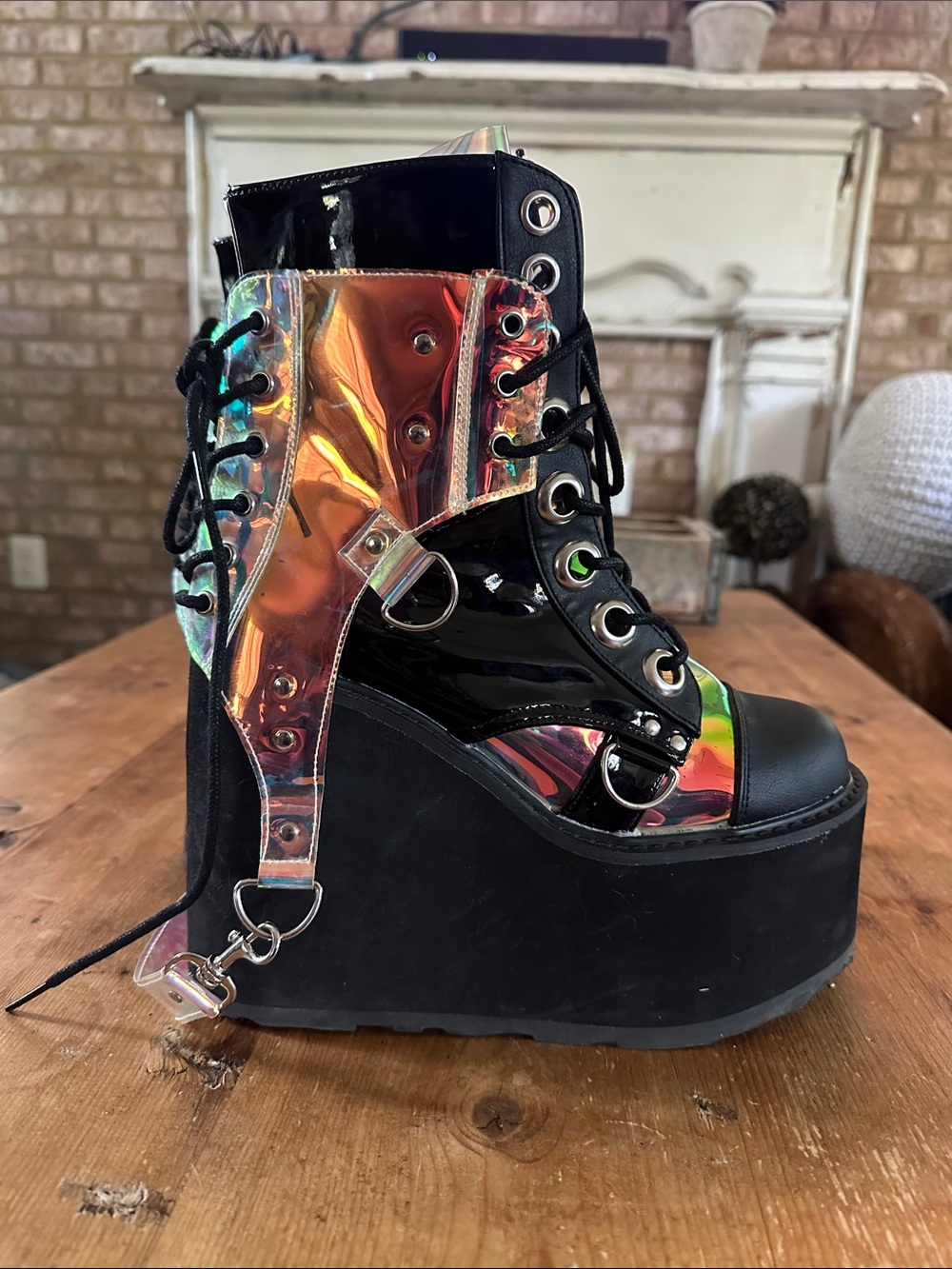 DEMONIA BLACK  Eternal 115 PLATFORM BOOTS 9